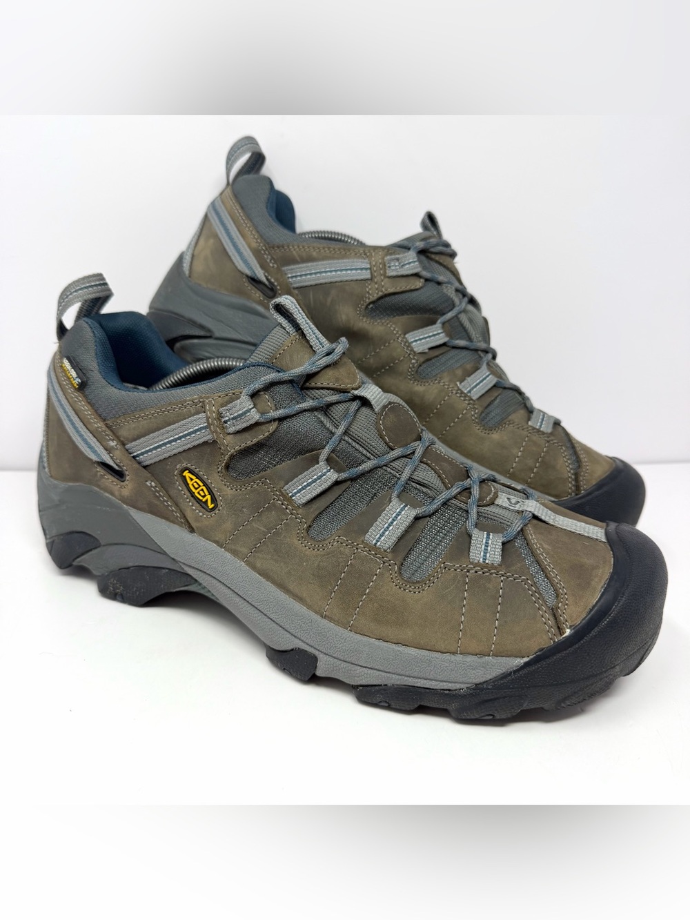 Keen Men’s Targhee II Low Waterproof Hiking Shoes Boots Sz 13 Brown Leather